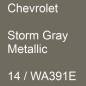 Preview: Chevrolet, Storm Gray Metallic, 14 / WA391E.